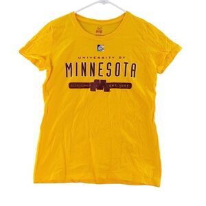 University of Minnesota Womens Yellow Short Sleeve T-shirt Sz M